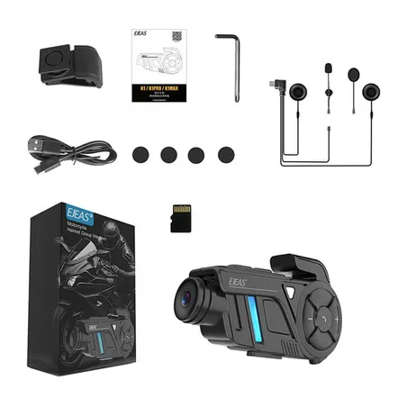 Motorcycle intercom with EJEAS K1Pro+ recorder